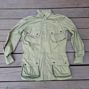 What Price Glory Military Jacket Beige Men Size Large 36 Elbow Patches VTG